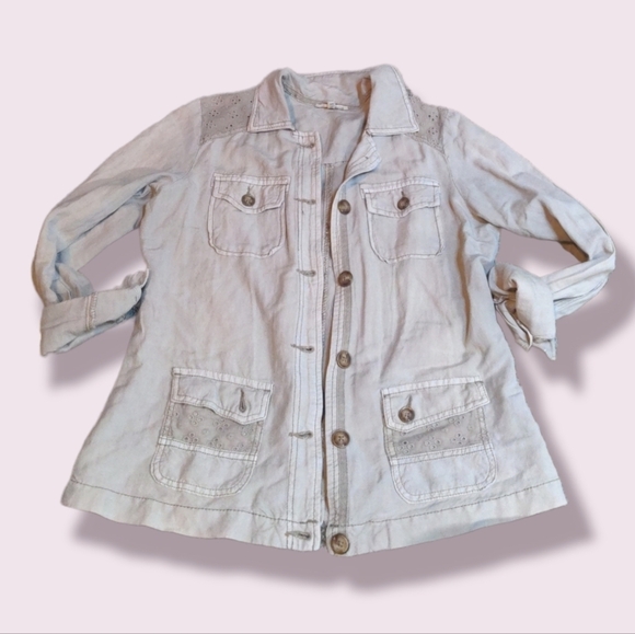 MAURICES Linen Boho BOXY Jacket - Picture 12 of 14